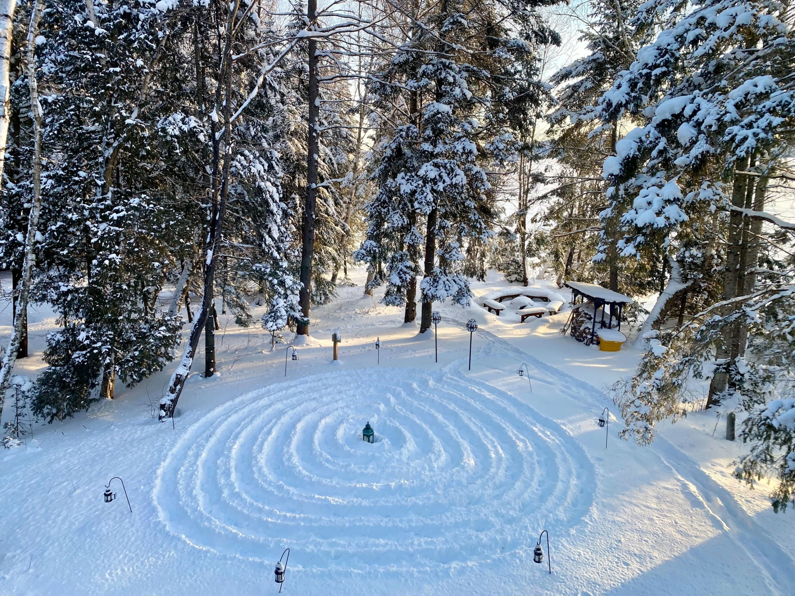 martha drumming in forest